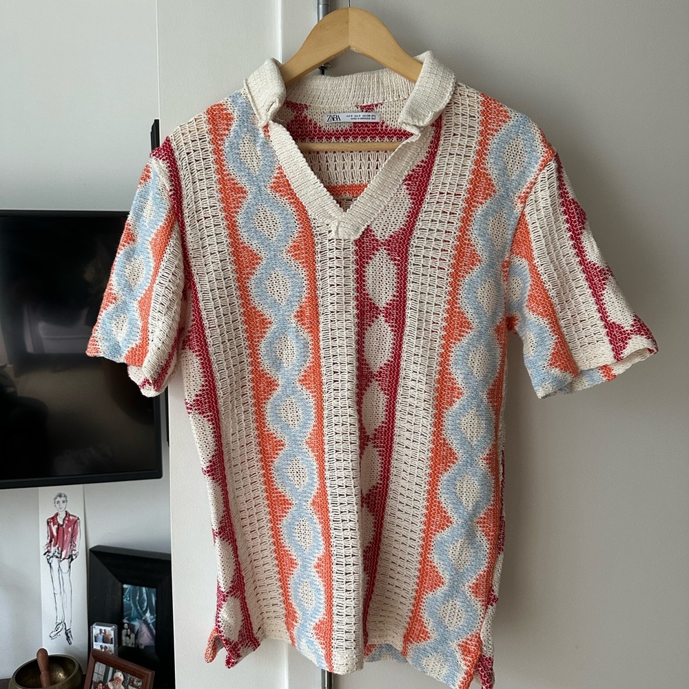 Knit Polo Sweater